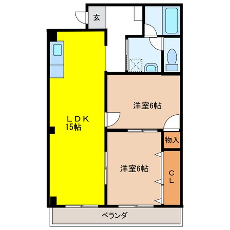 第二松原マンションの物件間取画像